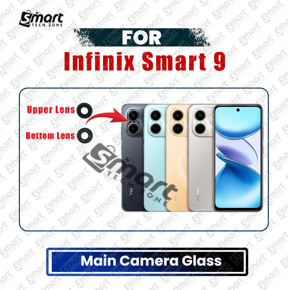 Camera Main Glass Lens for Infinix Smart 9 Replacement Part (Not Tempered Camera Glass Protector)