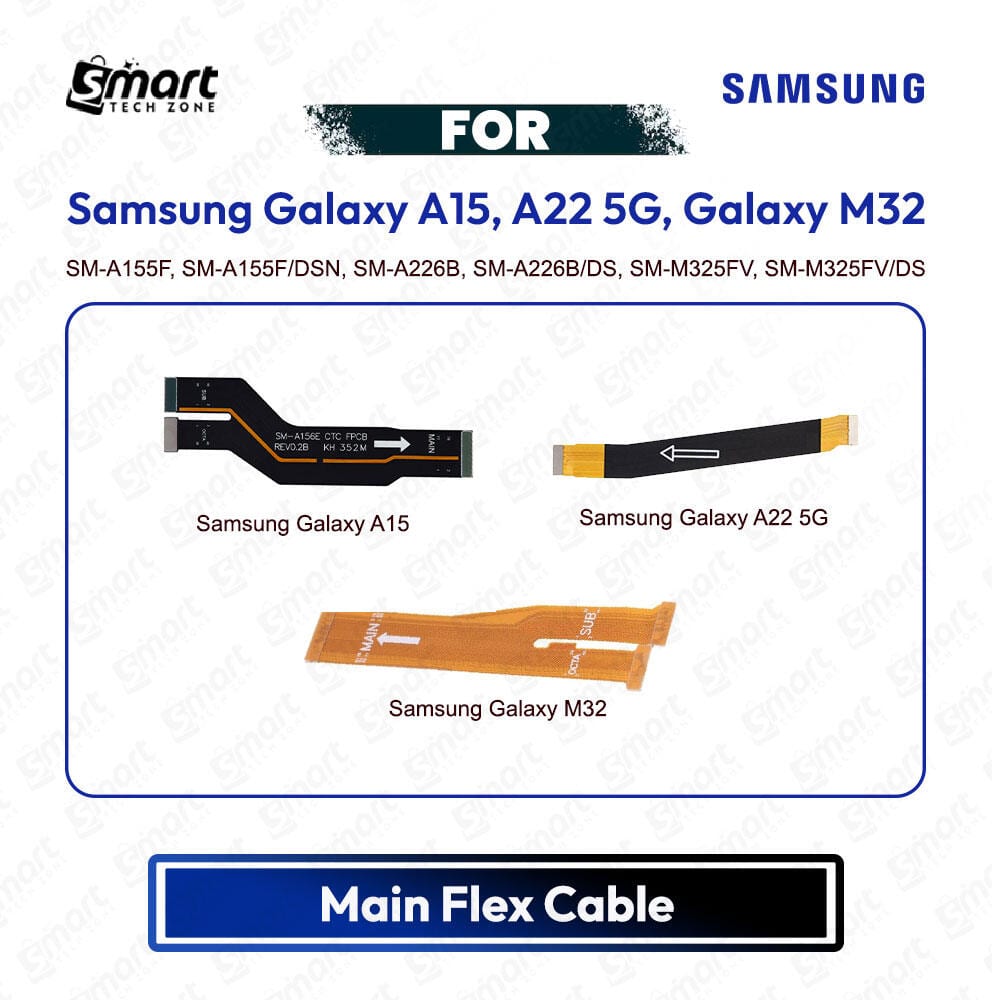 Samsung Galaxy A15, A22 5G, Galaxy M32 Main Board Motherboard Connector Flex Cable PCB Board Repair Spare Part Replacement