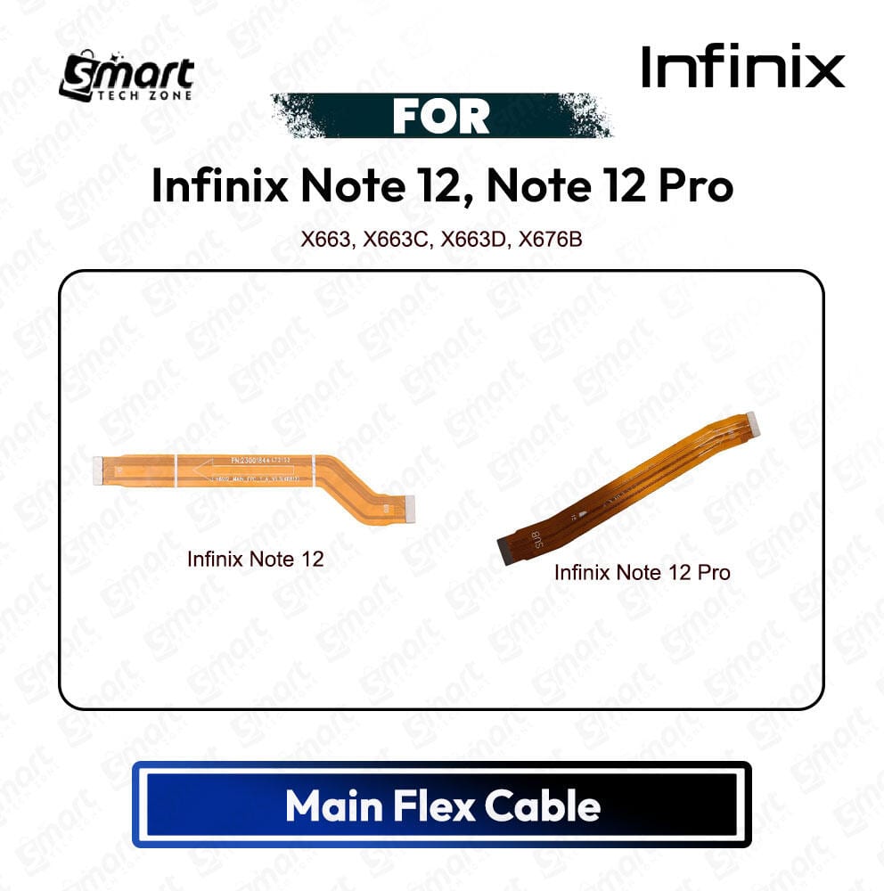 Infinix Note 12, Note 12 Pro Main Board Motherboard Connector Flex Cable PCB Board Repair Spare Part Replacement | X663, X663C, X663D, X676B