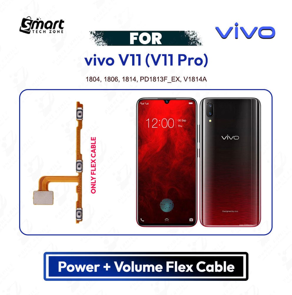 vivo V11 or V11 Pro Volume/On Off Key Flex Cable Replacement Parts |  1804, 1806, 1814, PD1813F_EX, V1814A