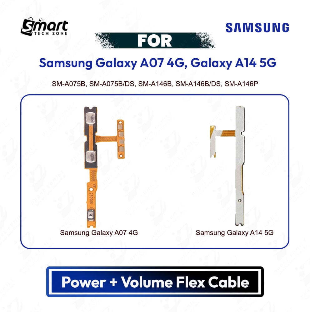 Samsung Galaxy A07 4G, Galaxy A14 5G Volume/On Off Key Flex Cable Replacement Parts