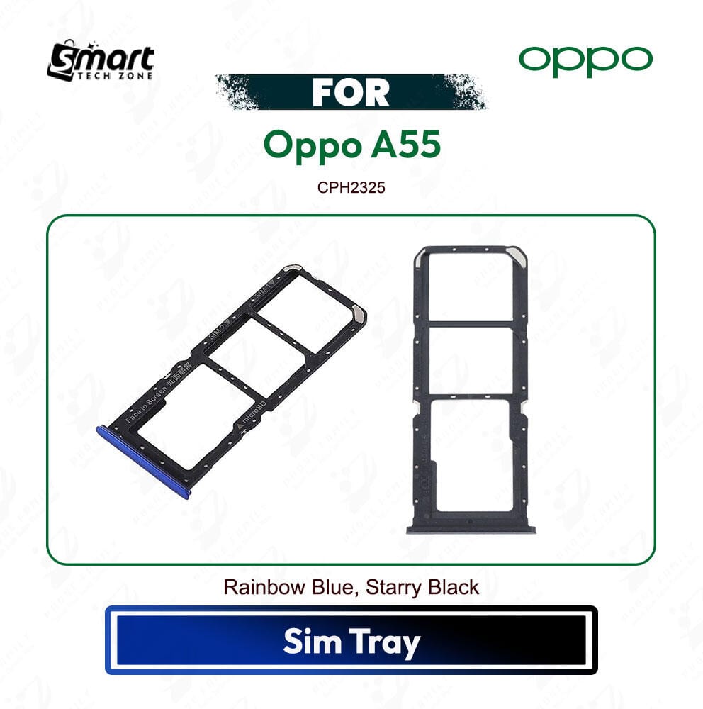 Oppo A55 Sim Tray Micro SD Card Slot Replacement Part (CPH2325)
