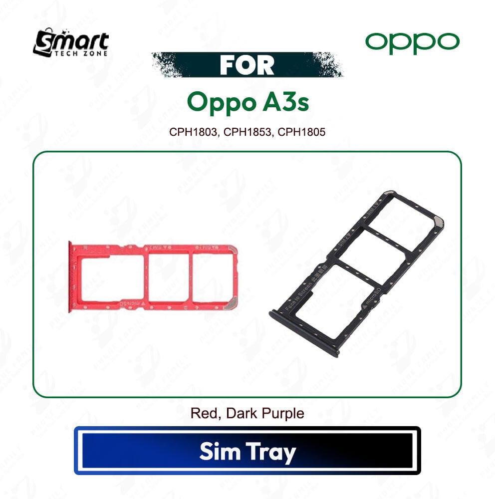 Oppo A3s Sim Tray Micro SD Card Slot Replacement Part | CPH1803, CPH1853, CPH1805