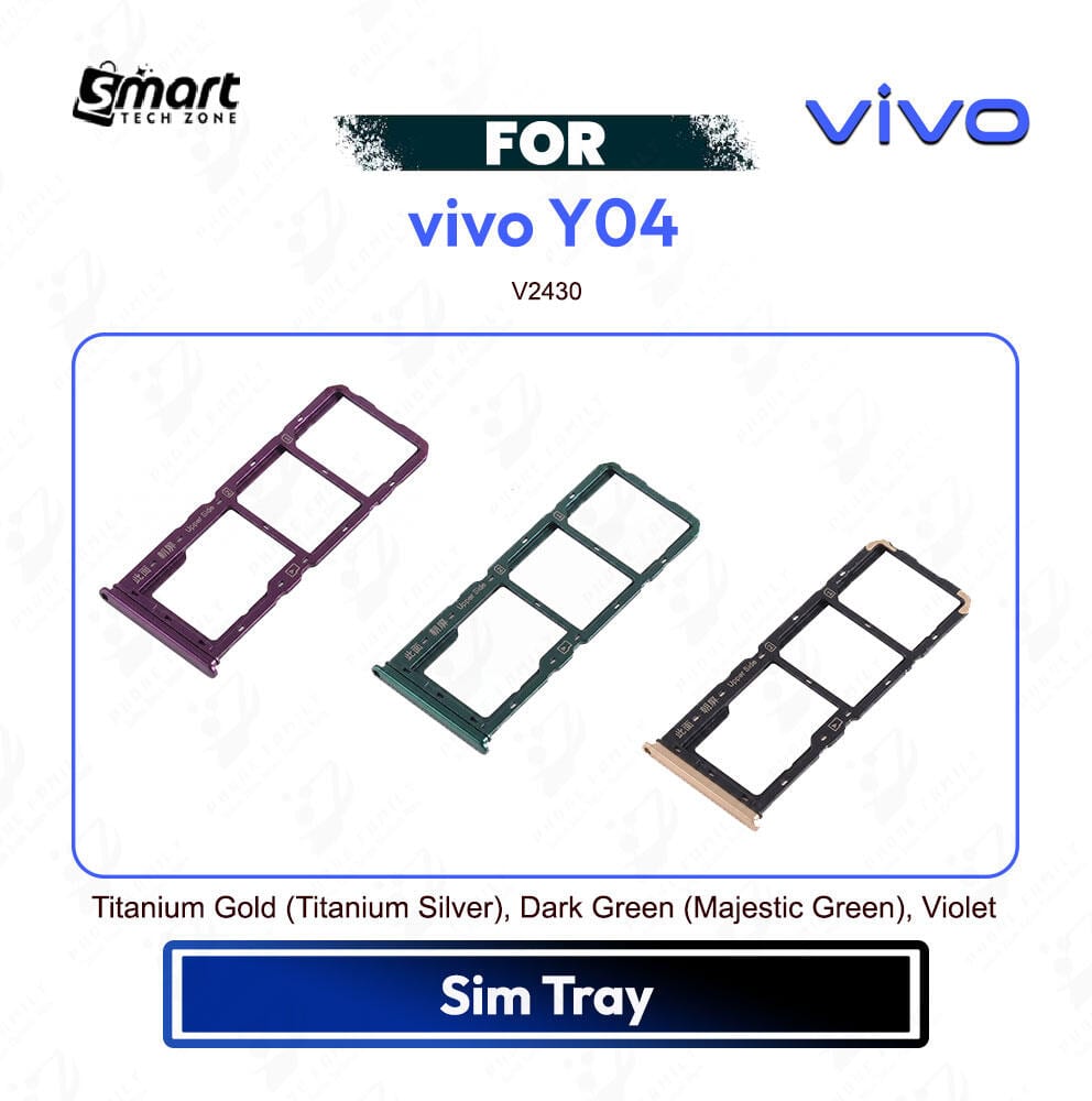 vivo Y04 Sim Tray Micro SD Card Slot Replacement Part | V2430