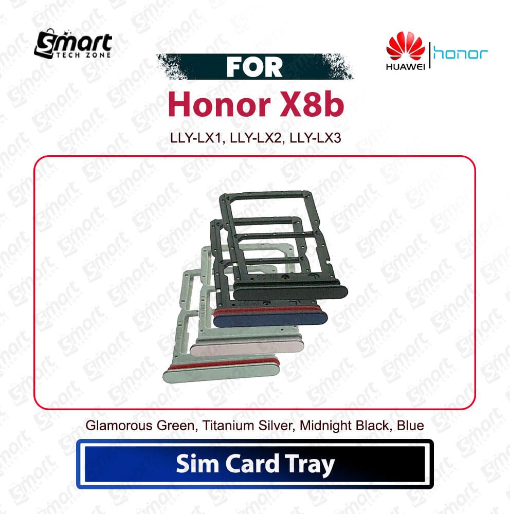 Honor X8b Sim Tray | Sim Card Tray | Sim Holder | Sim Slot Tray | SD Card Slot | Dual Sim Tray | Sim Card Holder | Premium Quality | Replacement Repair Spare Part For LLY-LX1, LLY-LX2, LLY-LX3
