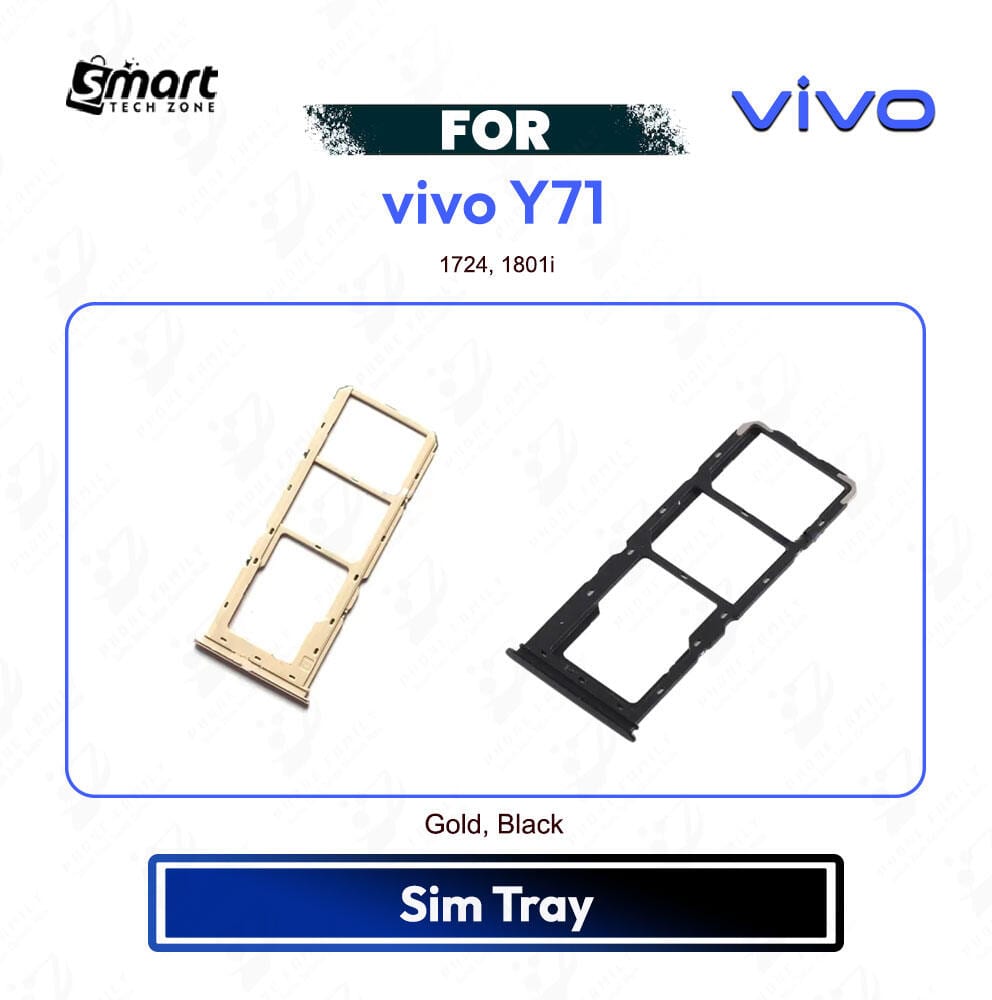 vivo Y71 Sim Tray Micro SD Card Slot Replacement Part | 1724, 1801i