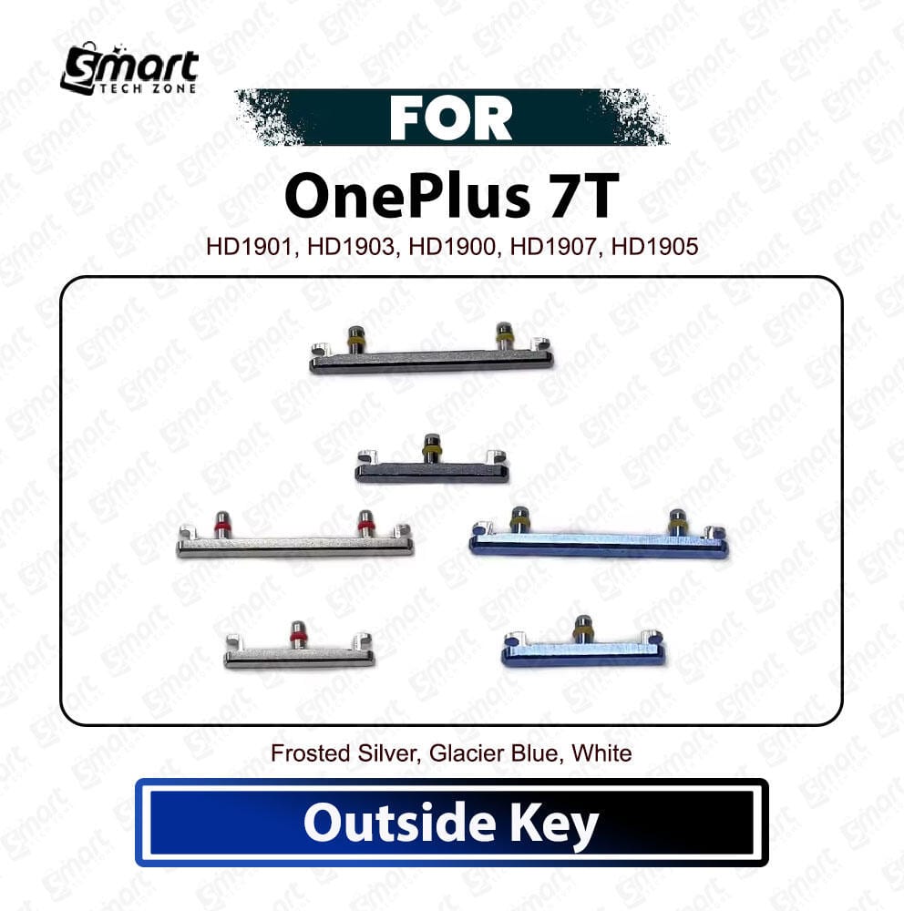 OnePlus 7T External Side Keys - Power On Off Switch Button & Volume Up Down Outside Key Replacement Repair Spare Parts HD1901, HD1903, HD1900, HD1907, HD1905