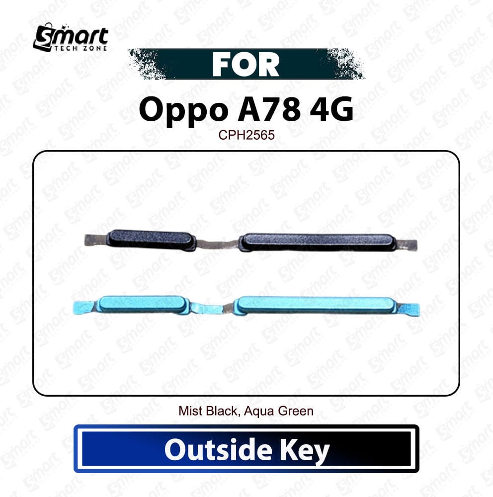 Oppo A78 4G External Side Keys - Volume Up Down Outside Key Replacement Repair Spare Parts CPH2565