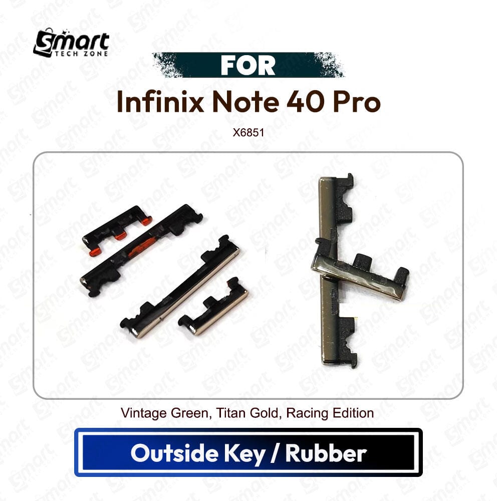 Infinix Note 40 Pro On Off, Volume Up Down Button Side Key, Outside Key Replacement Repair Spare Part For X6851