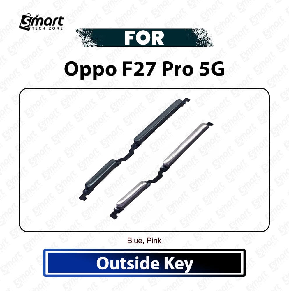 Oppo F27 Pro 5G External Side Keys - Power On Off Switch Button & Volume Up Down Outside Key Replacement Repair Spare Parts