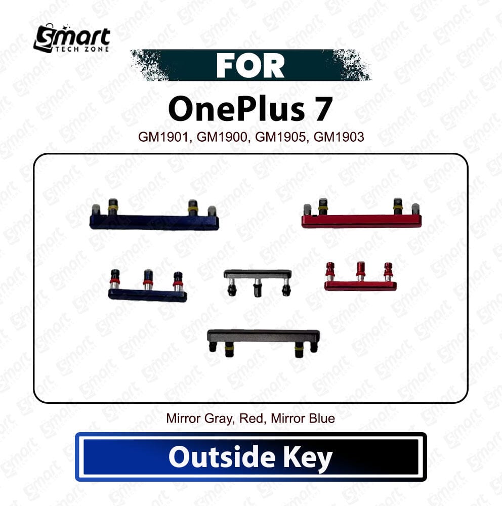 OnePlus 7 External Side Keys - Power On Off Switch Button & Volume Up Down Outside Key Replacement Repair Spare Parts GM1901, GM1900, GM1905, GM1903