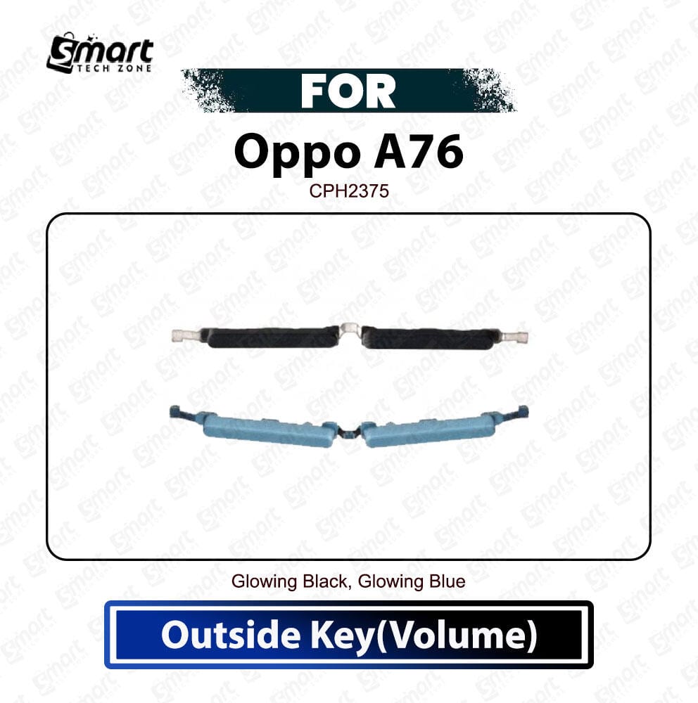 Oppo A76 External Side Keys - Volume Up Down Outside Key Replacement Repair Spare Parts CPH2375