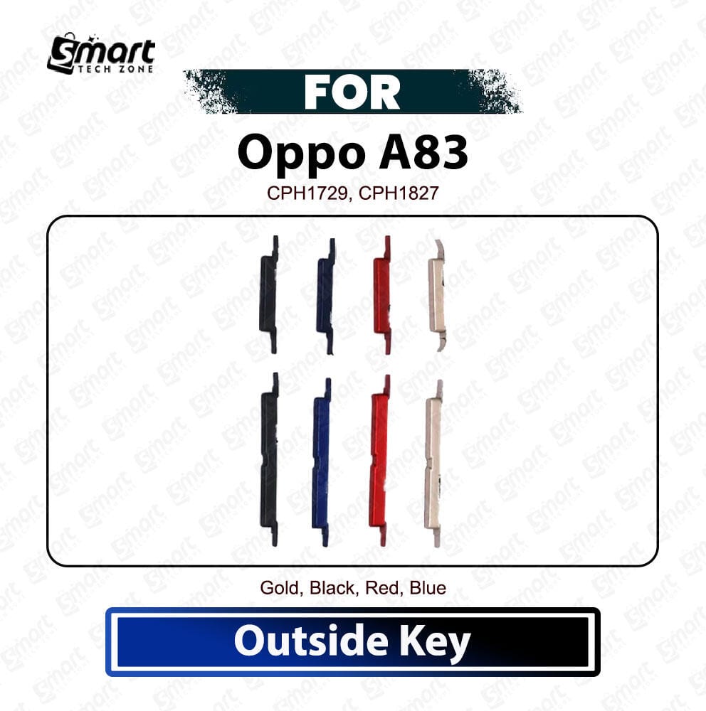 Oppo A83 External Side Keys - Power On Off Switch Button & Volume Up Down Outside Key Replacement Repair Spare Parts CPH1729, CPH1827