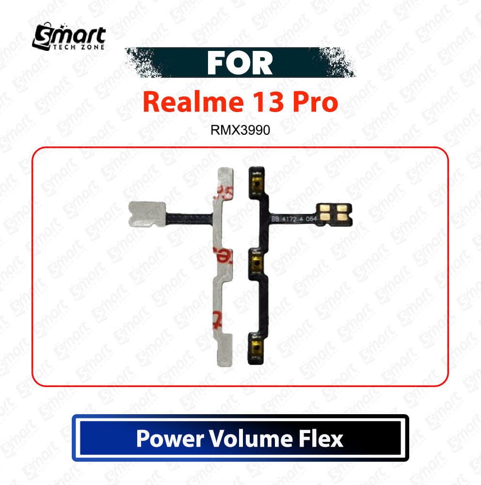 Realme 13 Pro Power & Volume Flex Cable - Power On Off Switch & Volume Up Down Internal Ribbon Cable Replacement Repair Spare Parts For RMX3990