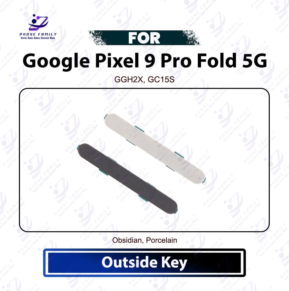 Google Pixel 9 Pro Fold 5G Volume Plastic Button Volume Outer Button Side Key High Quality Replacement Repair Spare Part For GGH2X, GC15S
