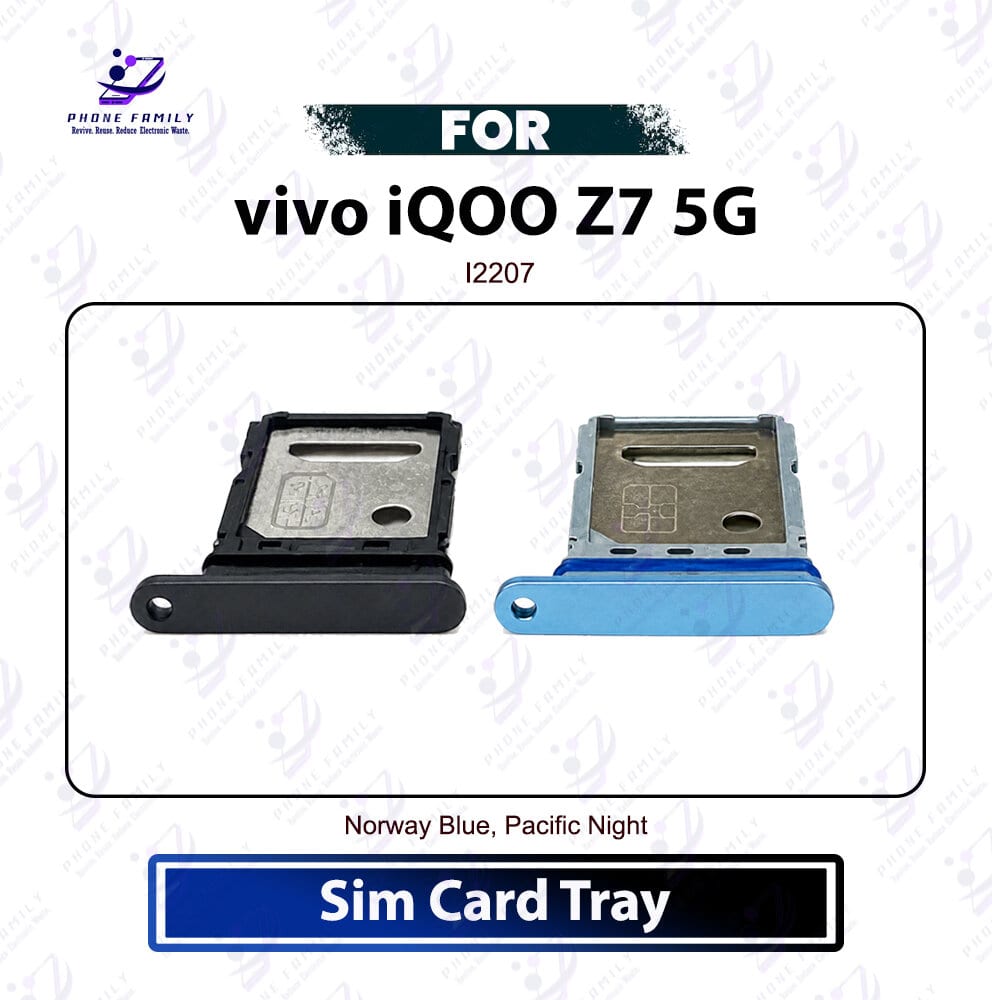 Vivo iQOO Z7 5G Sim Tray | Sim Card Tray | Sim Holder | Sim Slot Tray | Dual Sim Tray | Sim Card Holder | Premium Quality | Replacement Repair Spare Part