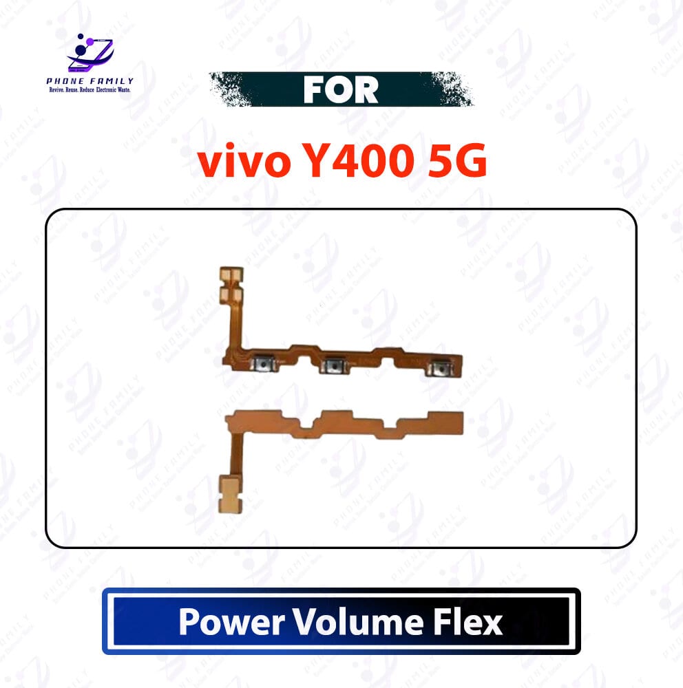 vivo Y400 5G Power On Off Button Flex Cable Volume Up Down Side Key Switch Ribbon Cable Replacement Repair Spare Part
