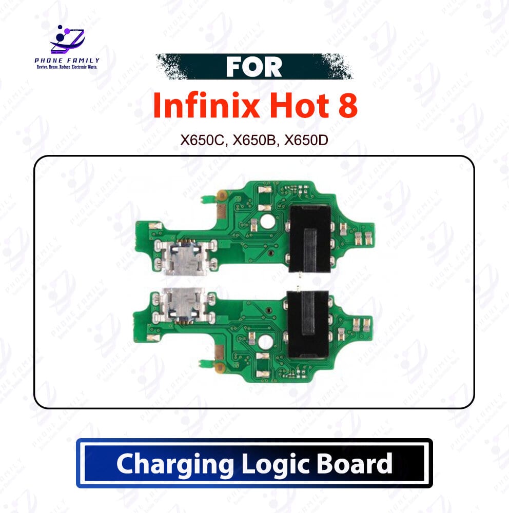 Infinix Hot 8 Charging Logic Board - USB Charging Port Dock Connector, PCB Board Replacement Repair Spare Part For X650C, X650B, X650D