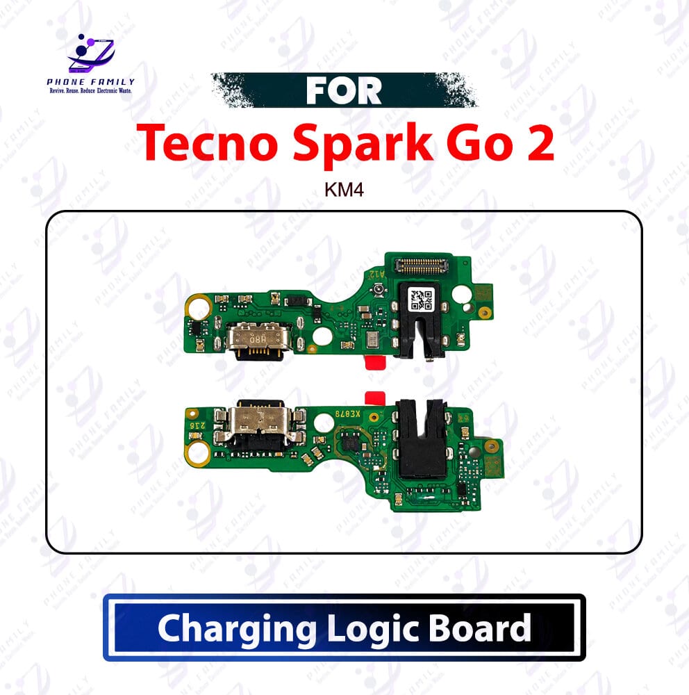 Tecno Spark Go 2 Charging Logic Board - USB Charging Port Dock Connector & Mic PCB Board Replacement Repair Spare Parts (KM4)