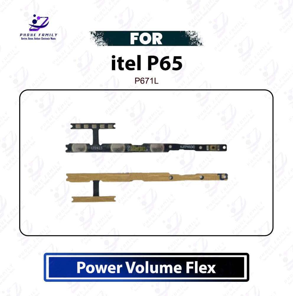 itel P65 Power On Off Button Flex Cable Volume Up Down Side Key Switch Ribbon Cable Replacement Repair Spare Part For P671L