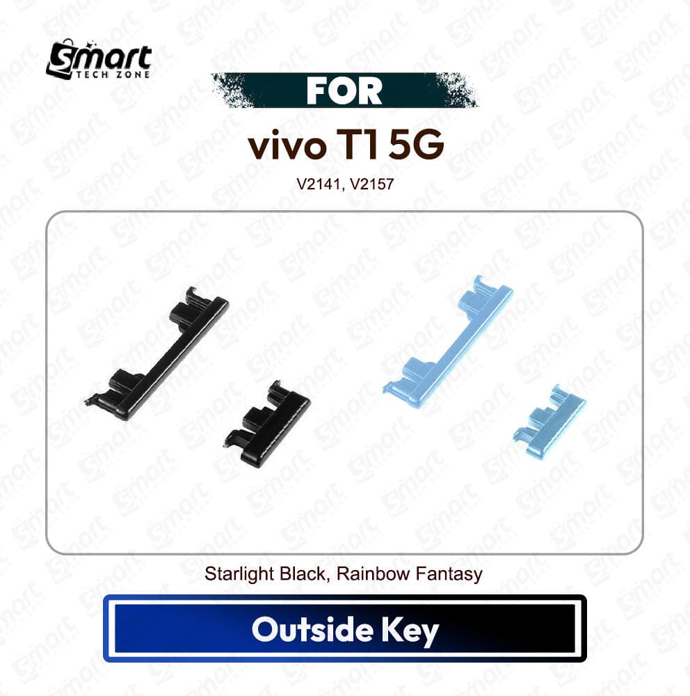 vivo T1 5G On Off, Volume Up Down Button Side Key, Outside Key Replacement Repair Spare Part For V2141, V2157