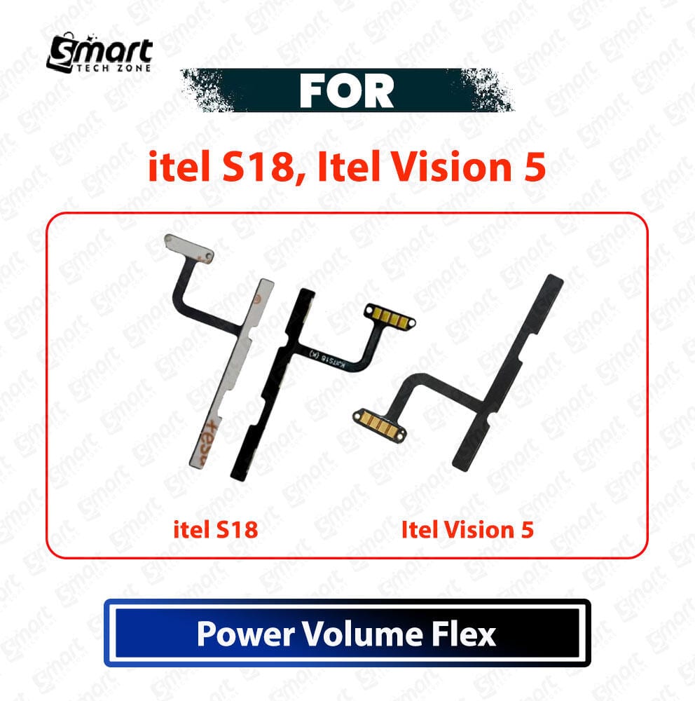 Itel Vision 5 / Itel S18 Power & Volume Flex Cable - Power On Off Switch & Volume Up Down Internal Ribbon Cable Replacement Repair Spare Parts