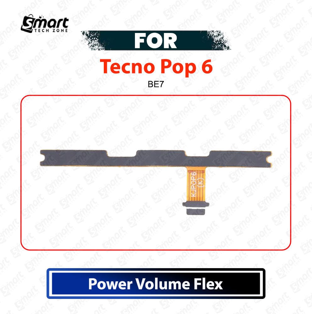 Tecno Pop 6 Power On Off Button Flex Cable Volume Up Down Side Key Switch Ribbon Cable Replacement Repair Spare Part For BE7