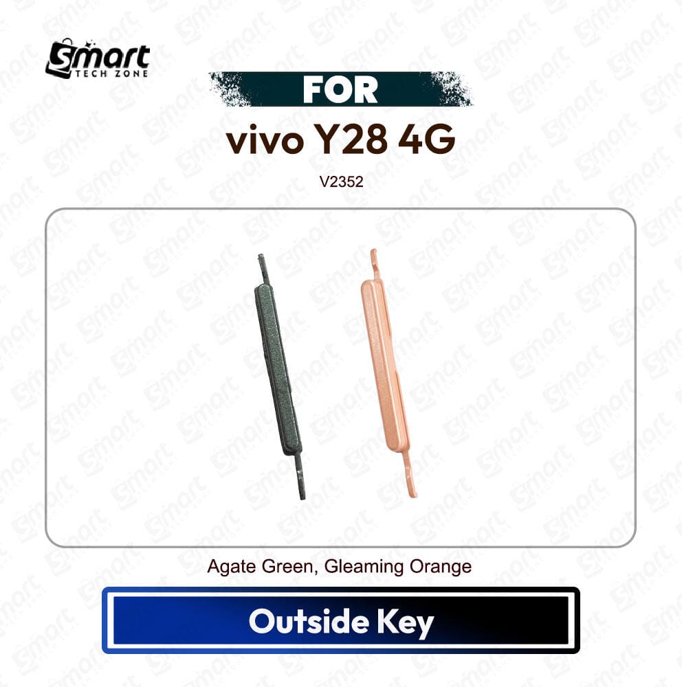 vivo Y28 4G On Off, Volume Up Down Button Side Key, Outside Key Replacement Repair Spare Part For V2352