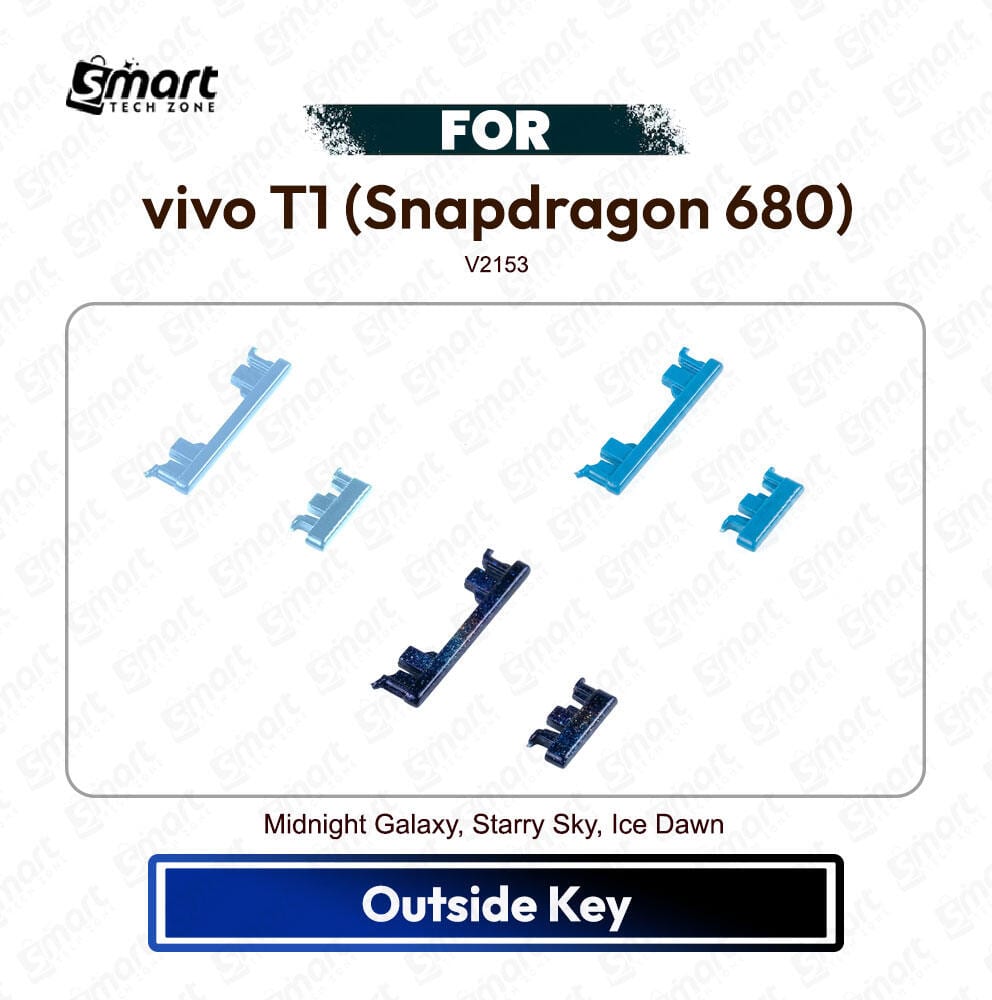 vivo T1 On Off, Volume Up Down Button Side Key, Outside Key Replacement Repair Spare Part For V2153