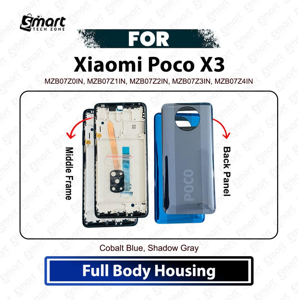 Xiaomi Poco X3 Full Body Housing Back Panel Cover Middle Frame Best Quality Replacement Repair Spare Part