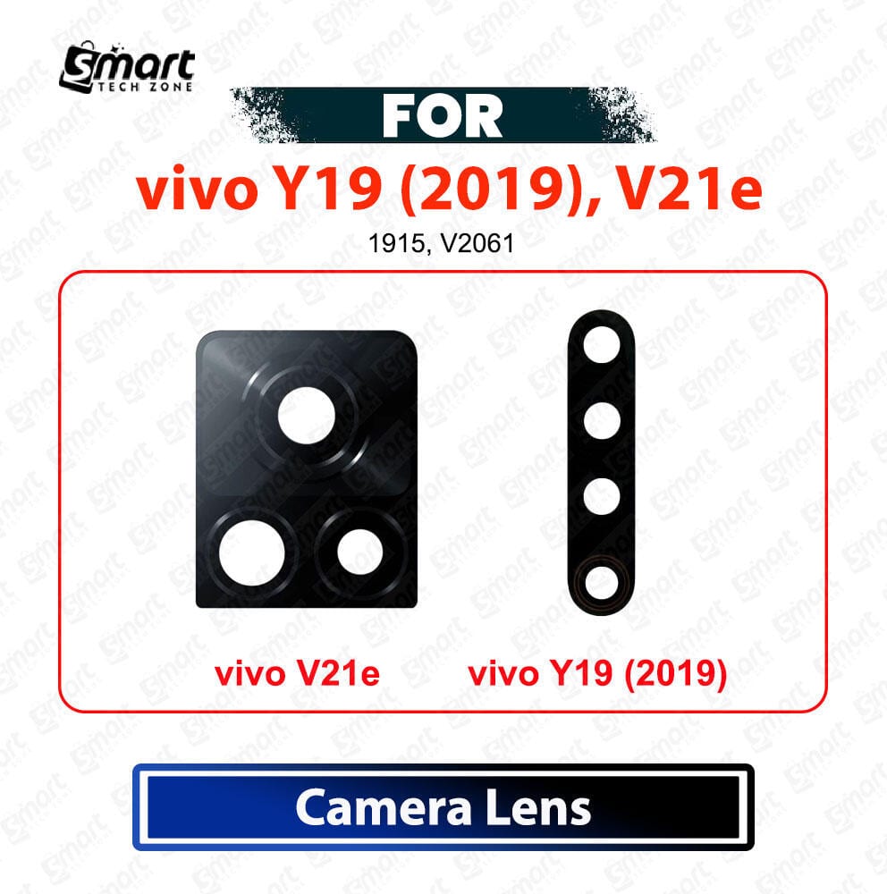 vivo Y19 (2019), V21e Main Camera Glass Lens Replacement Part – Rear Camera Lens (Not Tempered Glass Protector) For 1915, V2061