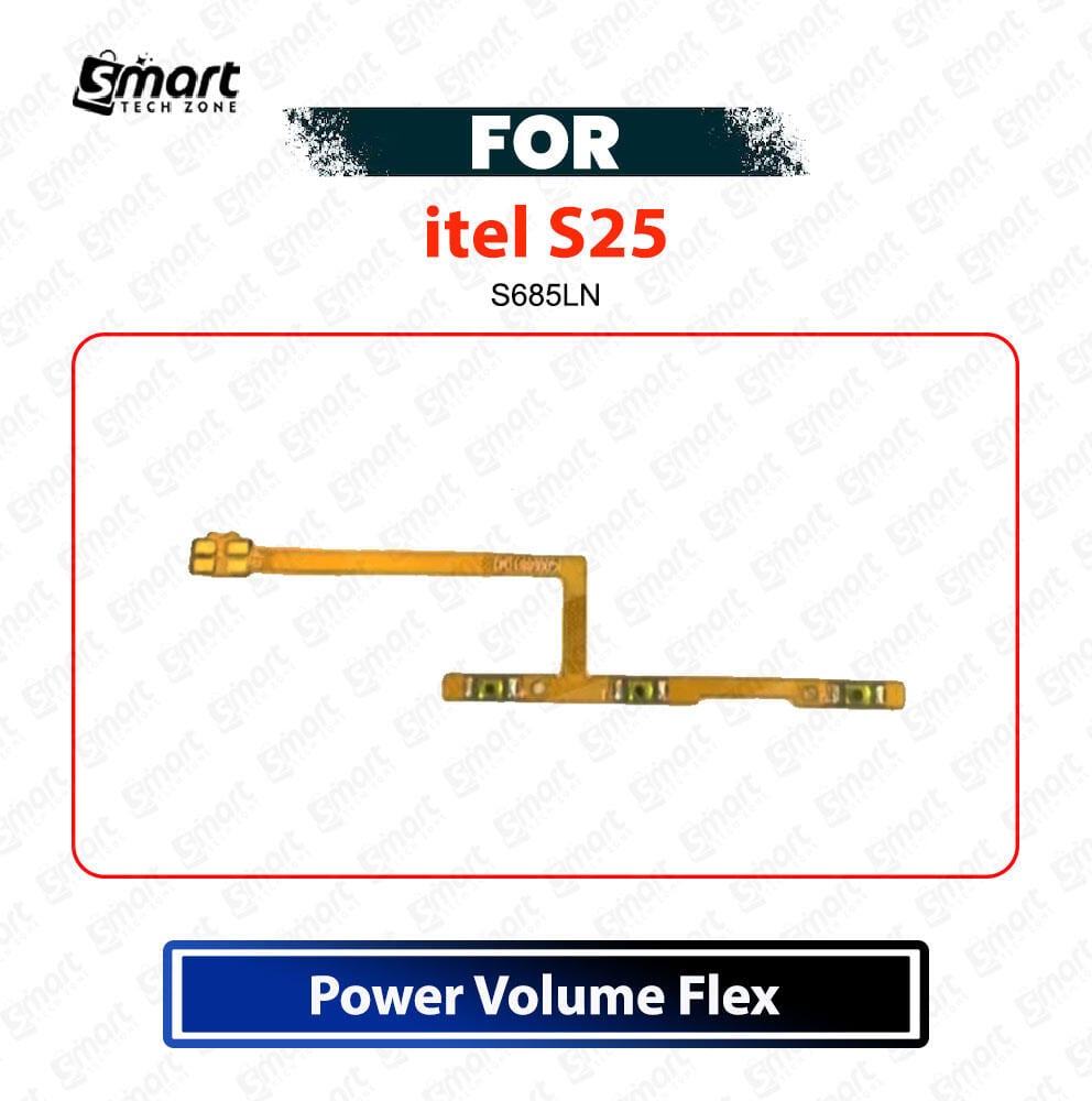itel S25 Power On Off Button Flex Cable - Volume Up Down Side Key Switch Ribbon Cable Replacement Spare Parts For S685LN