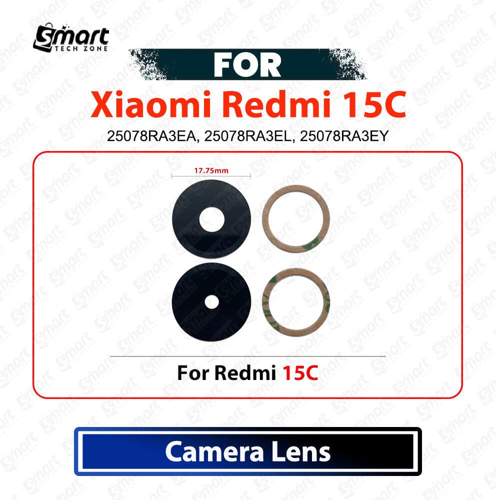 Xiaomi Redmi 15C Main Camera Glass Lens Replacement Part – Rear Camera Lens (Not Tempered Glass Protector)