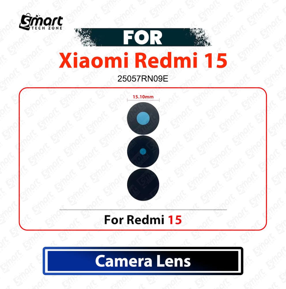 Xiaomi Redmi 15 Main Camera Glass Lens Replacement Part – Rear Camera Lens (Not Tempered Glass Protector)