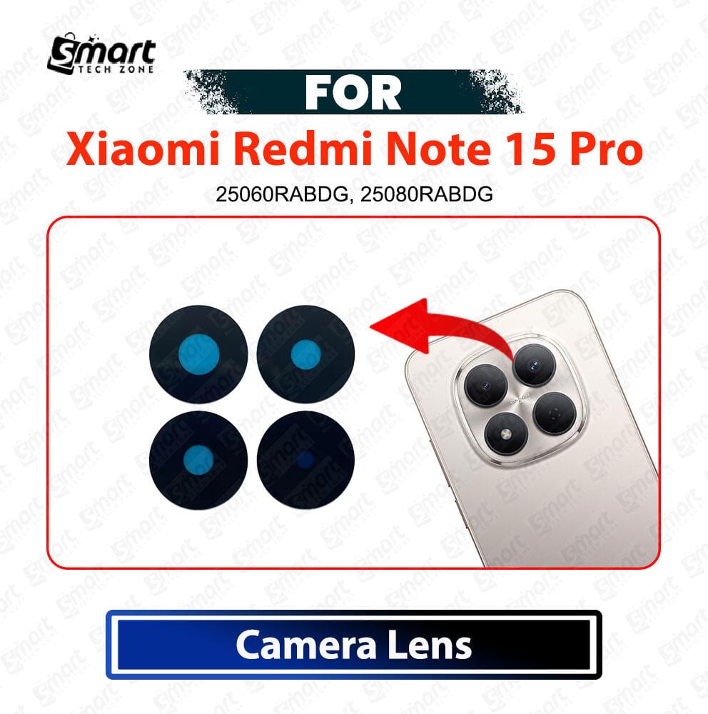 Xiaomi Redmi Note 15 Pro Main Camera Glass Lens Replacement Part – Rear Camera Lens (Not Tempered Glass Protector)