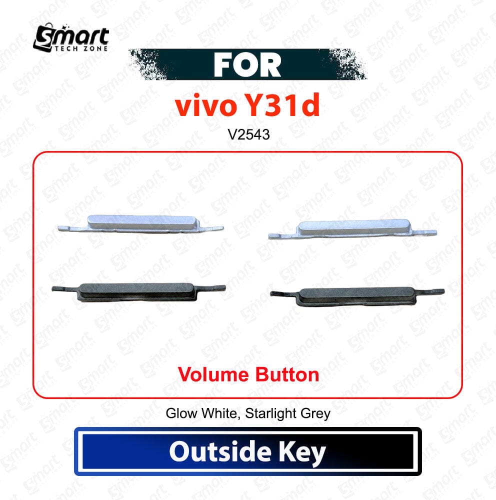vivo Y31d Volume Button Keys - Volume Up Down External Side Key Buttons Replacement Repair Spare Parts (V2543)