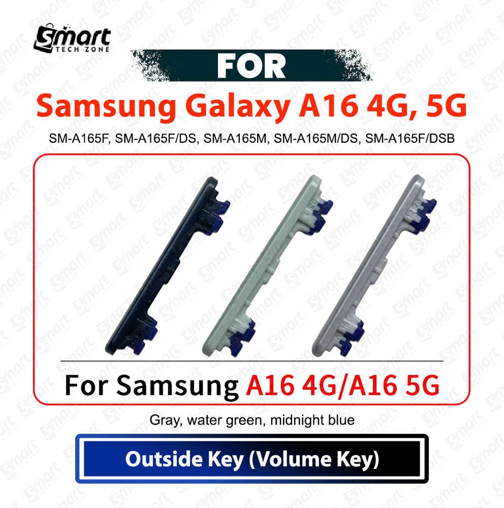 Samsung Galaxy A16 Volume Up Down Button Side Key, Outside Key Replacement Repair Spare Part For SM-A165F, SM-A165F/DS, SM-A165M